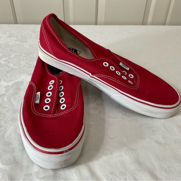 Vans Other - New Without Tags VANS Skate Authentic Shoes red M 9 W 10.5